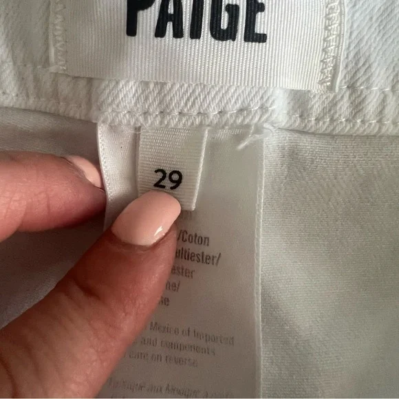 PAIGE Nellie White Clean Front Culotte Jeans 29 - Picture 5 of 5